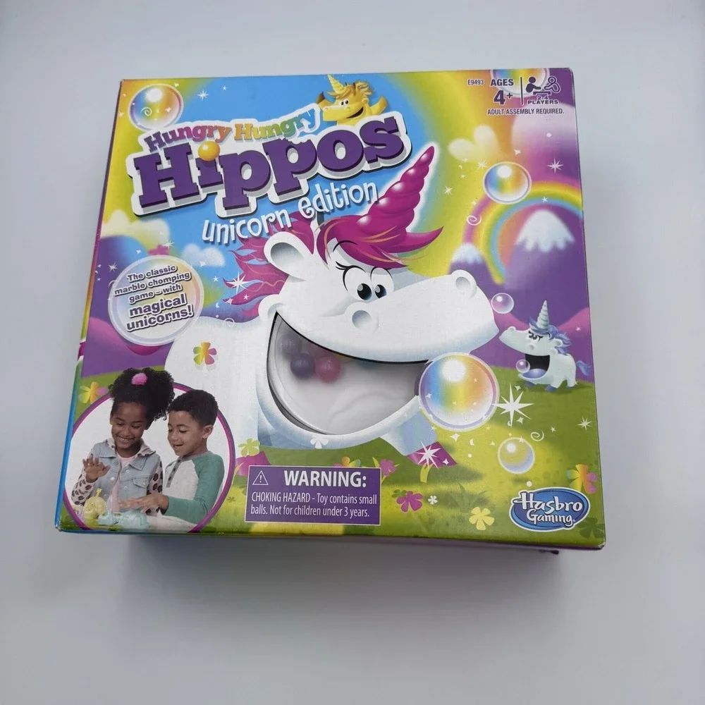 Hasbro Gaming Hungry Hungry Hippos Unicorn Edition Unicorns Ages 4+ New In Box